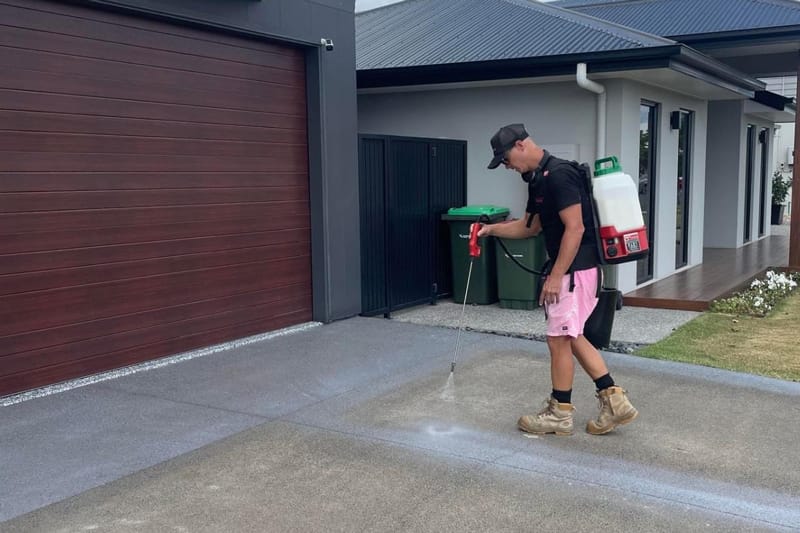 prepping-for-water-based-sealing-driveway